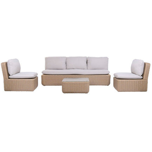 Canapé de jardin HOME ESPRIT — Marron